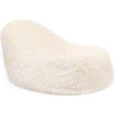 Beige Bean Bags ICON Giant Luxurious Furry Living Room Cream Bean Bag