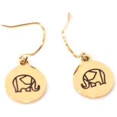 Les Tresors De Lily Goldene Designer-Ohrringe Elefant - 11 mm