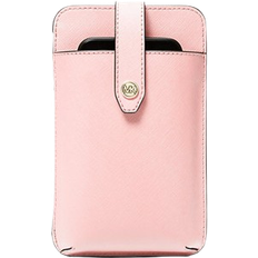 Pink Wallets Michael Kors Saffiano Leather Smartphone Crossbody Bag - Powder Blush