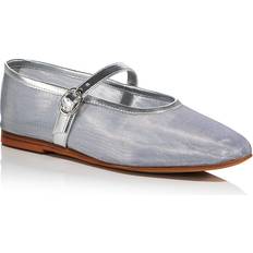 Silver Ballerinas Aqua Women's Goldi Buckled Ballet Flats