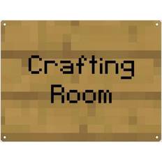 Grindstore Crafting Room Plakette Braun Dekofigur