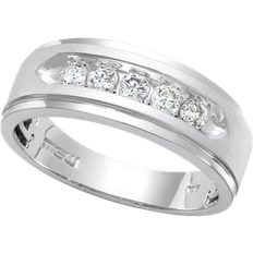 Macy's Men Rings Macy's Men's Five Stone Ring - White Gold/Diamonds