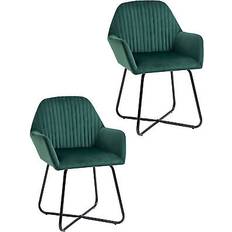Homcom Green Armchairs Homcom Homcom modern accent velvet Armchair