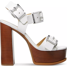 Michael Kors Colby Leather Platform - Optic White