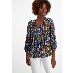 Tommy Hilfiger Blouses Tommy Hilfiger Women's Floral-Print Pintucked Peasant Blouse Sky Captain Multi