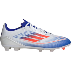 Multi Ground (MG) - Textile Football Shoes adidas F50 League MG Soccer Cleats - Cloud White/Solar Red/Lucid Blue