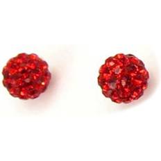 Red Earrings Les Tresors De Lily Boucles Argent Sissi - Rouge