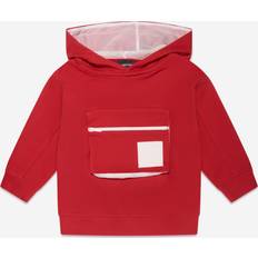 Emporio Armani Boys Front Pocket Hoodie - Red