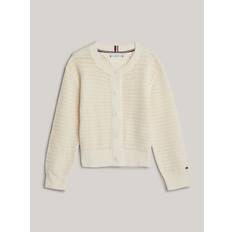 Tommy Hilfiger Cardigans Children's Clothing Tommy Hilfiger Girls' Kids' Boxy Crochet Knit Cardigan Beige Calico