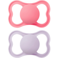 Silikone Sutter Mam Air Sut Silicone Pink 6-16M 2 stk