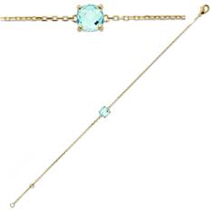 Aquamarine Bracelets Les Tresors De Lily Vergoldetes Armband Sissi - Aquamaringold/Blau