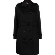 Burberry Women Coats Burberry Kensington Belted Trench Coat - Black