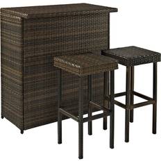 Steel Outdoor Bar Sets Garden & Outdoor Furniture Crosley Palm Harbor Outdoor Bar Set, 1 Table incl. 2 Chairs