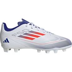 Textile Football Shoes Children's Shoes adidas Junior F50 Club FG - Cloud White/Solar Red/Lucid Blue