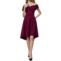 Shein Anewsta Off Shoulder Foldover Front Dress