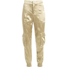 Guess Women Pants Guess Eco Soundwave Satin Cargo Pants - Beige