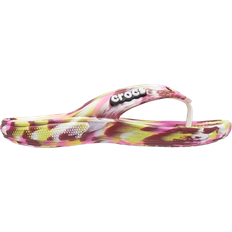 Men - Multicolored Flip-Flops Crocs Classic Marbled Flip - Electric Pink/Multi