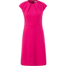 s.Oliver Pleated Round Neck Short Dress - Pink