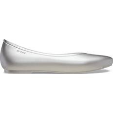 Rubber Low Shoes Crocs Brooklyn Pointed Flat - Silver Metallic