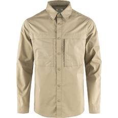 Fjällräven Beige - Herr Kläder Fjällräven Abisko Trail Shirt Ls M - Fossil