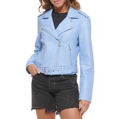 Levi's Jackets Levi's Faux Leather Fashion Belted Moto Jacket in Hydrangea Medium