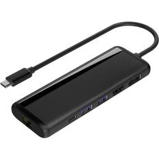 Datatilbehør Nordic 1 til 8 USB-C dockingstation til dobbeltskærme 1xHDMI 1xDP 8K30Hz 4K120Hz 100W 2xUSB-A 1xRJ45 1xSD 1xMicroSD Mac M1 & M2 Thunderbolt 3/4