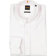 Men - Orange Shirts BOSS Rickert Oxford Long Sleeve Shirt - White