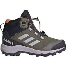 Mehrfarbig Wanderstiefel adidas Kid's Terrex Mid Gore-Tex - Olive Strata/Silver Dawn/Amber Tint