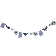 Halloween Garlands Pastell Halloween Motiv Girlande aus Holz 110cm ★