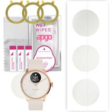 apgo 3x Hydrogel Matte Screen Protector for Withings ScanWatch Light, Hydrogel Film, Flexible, Soft TPU with positioning layer easy installation