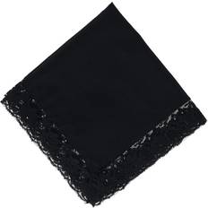 Black Handkerchiefs CTM Women's Ebony Lace Border Handkerchief, Black