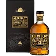 Beer & Spirits Aberfeldy 21 Year Old Highland Scotch Single Malt Whisky with Gift Box, Aged in Oak Casks, Sherry & Bourbon Finish, 40% ABV, 70cl 700ml 70cl