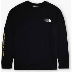 The North Face Boys T-shirts The North Face Teens&#39; Varsity Graphic Oversized Long-sleeve T-shirt Tnf Black