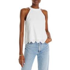 Aqua Tops Aqua Sleeveless Eyelet Top 100% Exclusive White