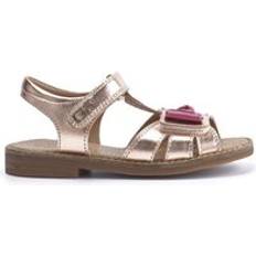 Roségolden Sandalen Start-rite Mermaid, Rose gold leather girls rip-tape sandals Gold