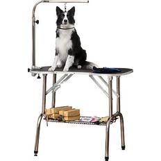 Pawhut Dogs - Fur & Dental Care Products Pets Pawhut Pawhut pet foldable grooming table arm non-slip tabletop leash