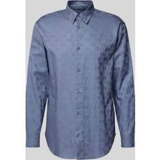 L - Uomo Camicie Armani Exchange Long Sleeve Shirt Blue