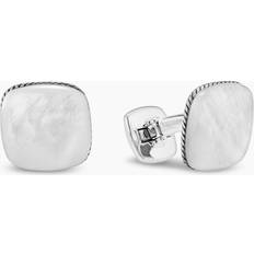 David Yurman Cufflinks David Yurman Streamline Cushion Cufflinks in Sterling Silver with Mother of Pearl Mother Of Pearl One Size