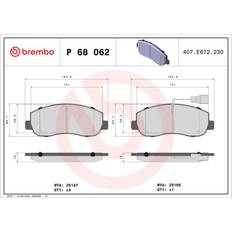 Plaquette de frein Freinages par Frottement Brembo P 68 062 Jeu de Plaquettes de Frein