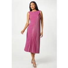 Clothing Coast Crepe Overlay Pleated Georgette Midaxi Dress Rose