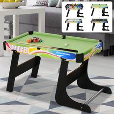 Homcom 4 in 1 Games Table - Multicoloured Green