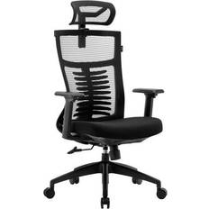 Gaming Chairs Raidmax Ergonomic Mesh Office Chair, High Back Desk Chair Adjustable Headrest with 3D Adjustable Armrest, Tilt Function, Lumbar Support and PU