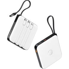 Samsung power bank Hatteker VRURC Portable Power Bank Built-in Cables, 20000mAh 22.5W Fast Charging USB C Battery Pack, Phone Charger Battery & LED Display, for iPhone 15 14 Samsung Galaxy S23 S22 Google LG Android Phone,White
