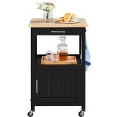 Trolley Tables on sale Yaheetech Rolling Kitchen Cart Kitchen Island Cart Trolley Table