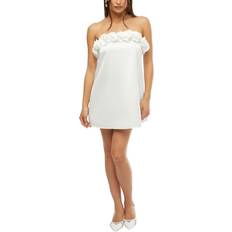 WeWoreWhat Strapless A-Line Rose Mini Dress