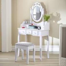 5 White Dressing Chest of Drawer