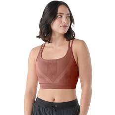 Smartwool Women Bras Smartwool Intraknit Strappy Bra Women's Pecan Brown Heather