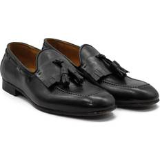 Xposed Men’s handmade italian leather kiltie tassel collapsible loafer slip on shoes