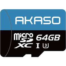Akaso 64GB microSDXC Memory Card Up to 100MB/s, C10, U3, Full HD, 4K, MicroSD Card