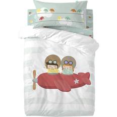 HappyFriday Learning To Fly Flerfärgad Spjälsäng Duvet Cover Set 2 Delar Påslakan Multifärgad